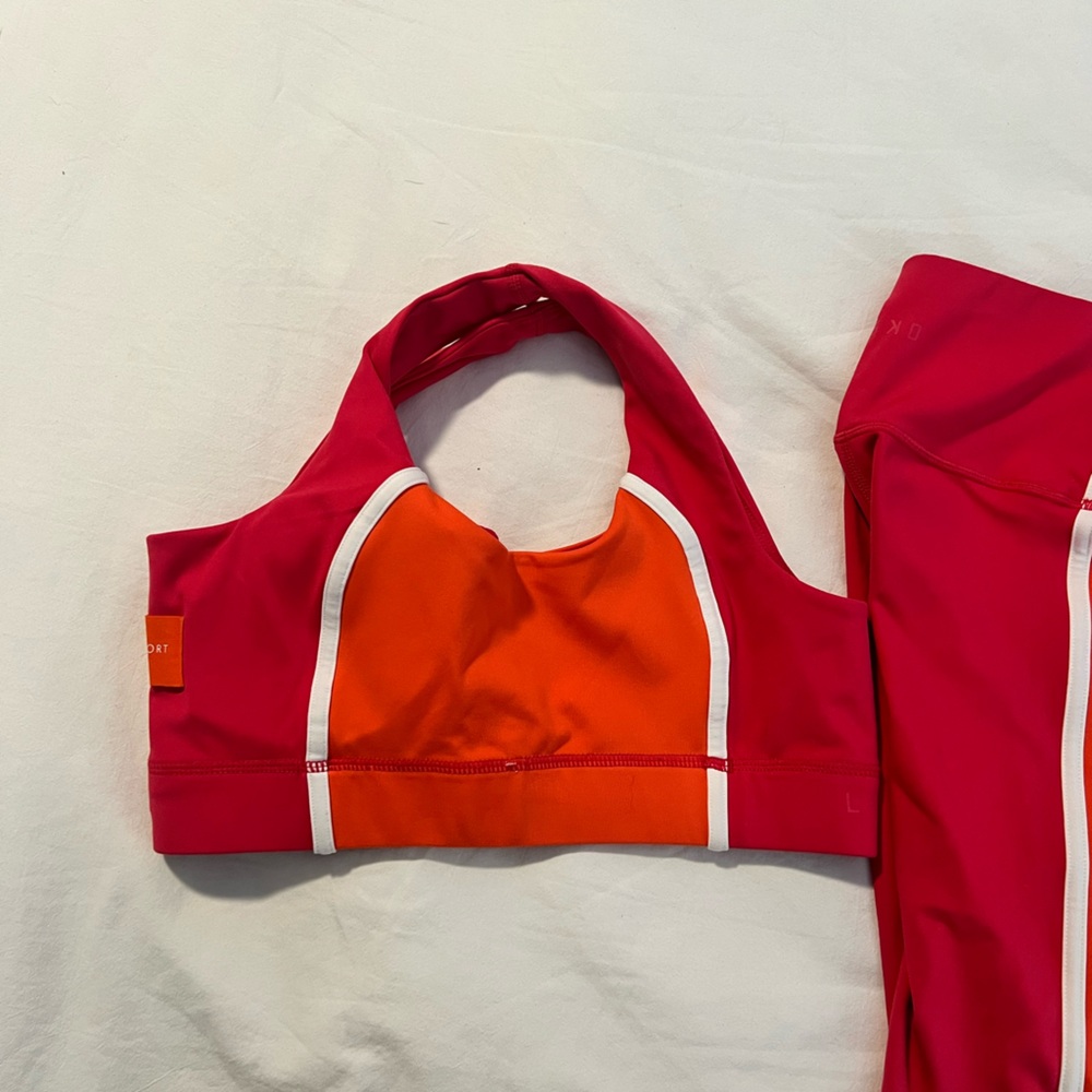 LSKD Women's Red-Pink Sports Bra by - Picture 8 of 8